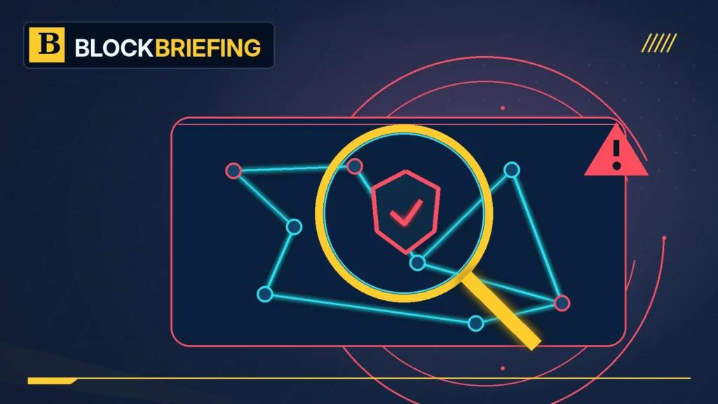 BlockBriefing editorial illustration of blockchain forensics tracing suspicious transfers linked to the Binance security investigation