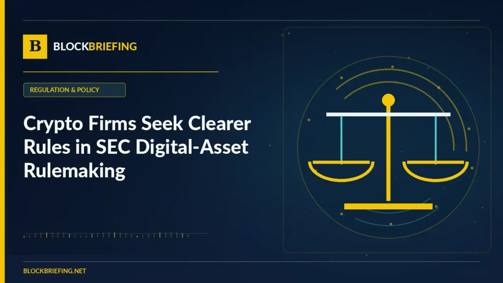 Crypto Firms Seek Clearer Rules in SEC Digital-Asset Rulemaking | BlockBriefing editorial illustration