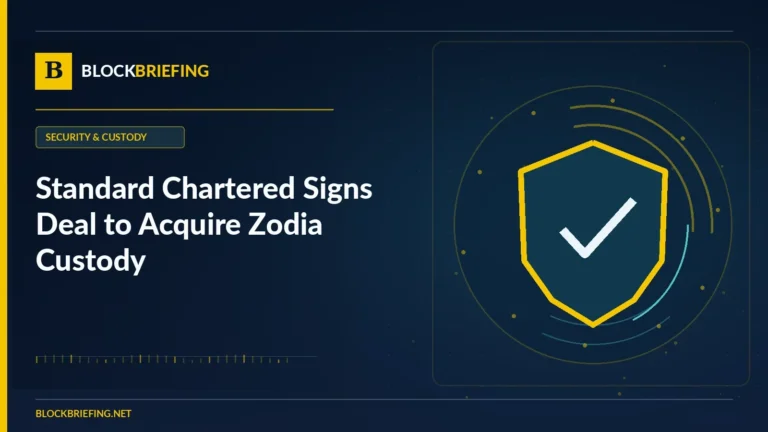 Standard Chartered Signs Deal to Acquire Zodia Custody | BlockBriefing editorial illustration