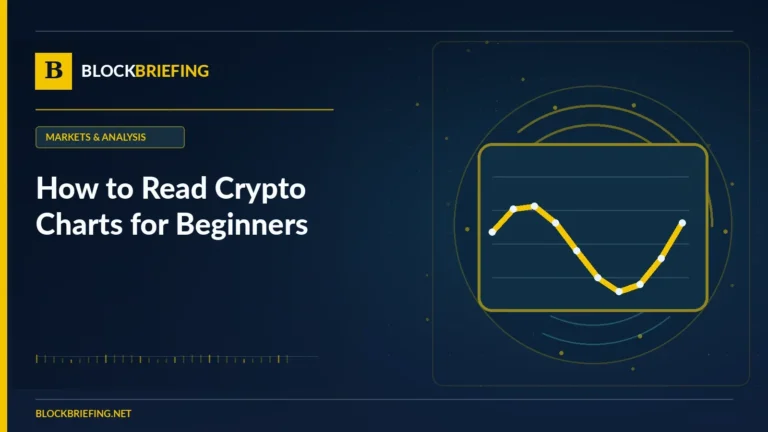 How to Read Crypto Charts for Beginners | BlockBriefing editorial illustration